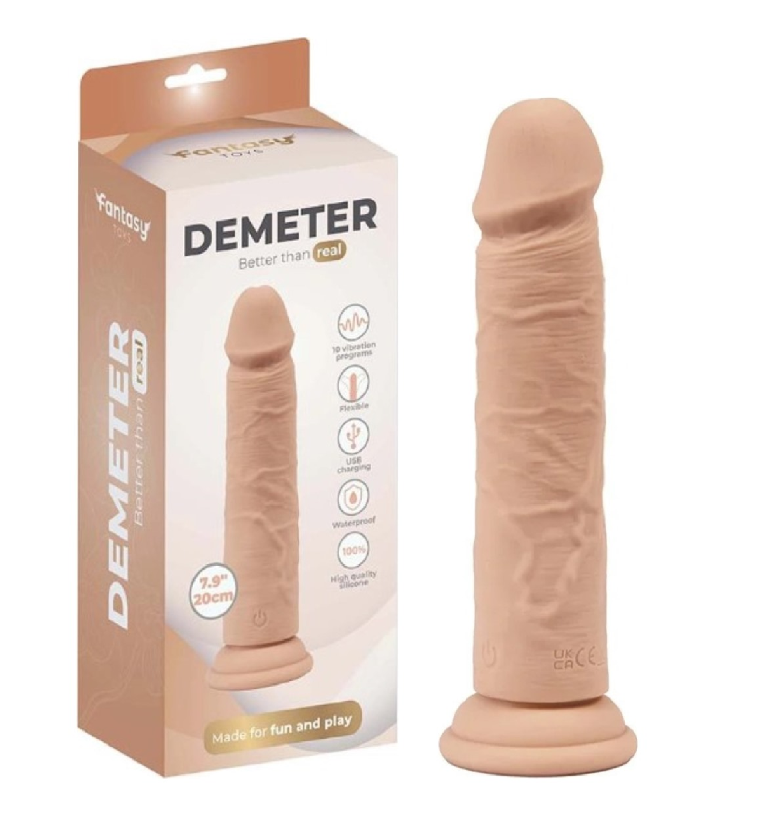 Realističan silikonski dildo sa vibracijom Demeter FT001122